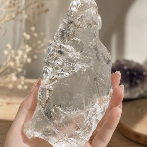 透明白水晶原礦